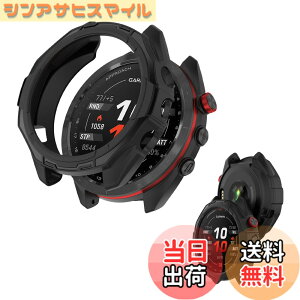 �y���������z(GARMIN) Approach S70 47mm �p �P�[�X �ی�P�[�X �yNOUKAJU�z ��̌^ TPU�f�� �S�ʕی� �����ȒP �ϏՌ� �Ռ��z�� �A�N�Z�T���[ (�u���b�N)