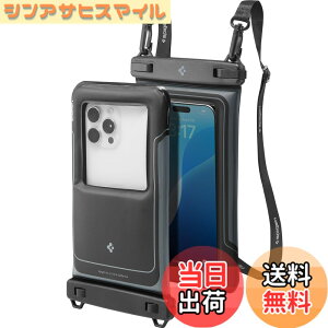 �y���������zSpigen�y���ɕ����E2���Z�b�g�z�X�}�z �h���P�[�X IPX8 �G�A�E�N�b�V���� ��F�� iPhone Pixel Xperia�ɑΉ� �t���[�e�B���O�h���P�[�X ACS09348 A611P (�}�b�g�u���b�N)