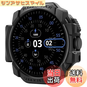 �y���������zSpigen Google Pixel Watch 3 45mm �P�[�X ���� �Ռ� �z�� �^�t�l�X�f�U�C�� ���菝 �h�~ �ϏՌ� �ی�J�o�[ ���M�b�h�E�A�[�}�[ ACS07597 (�}�b�g�E�u���b�N)