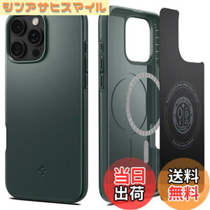 �y���������zSpigen iPhone 16 Pro Max �P�[�X MagSafe�Ή� �}�O�l�b�g���� �ČRMIL�K�i �}�b�g ���^ �V���E�t�B�b�g�E�}�O�t�B�b�g ACS07981 (�A�r�X�E�O���[��)