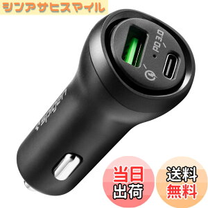 �y���������zSpigen Essential 45W �J�[�`���[�W���[ �V�K�[�\�P�b�g (PD�Ή� + QC3.0�Ή�) �ԍڏ[�d�� / iPhone 14 13 Plus Pro Max Mini / iPad / Galaxy S22�V���[�Y���̑��e��Ή�