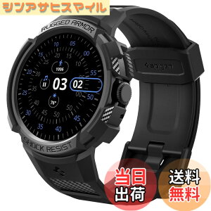 �y���������zSpigen Google Pixel Watch 41mm ��̌^�o���h�yPixel Watch 3 / 2 / 1 41mm �Ή��z�P�[�X �ϏՌ� �X�|�[�c�o���h ���� �Ռ��z�� �ϋv�� ���h�~ ���M�b�h�E�A�[�}�[�E�v�� ACS04800 (�u���b�N)