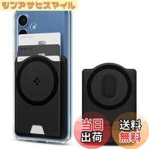 �y���������z�yGalaxy S26/S25�V���[�Y��p�zSpigen ���ʃ}�O�l�b�g �J�[�h�P�[�X �X���� �J�[�h�z���_�[ �������U�[ 3�����[ �E�H���b�g �o�����e�B�k�X�E�}�O�t�B�b�g+ AFA09205 (�u���b�N)
