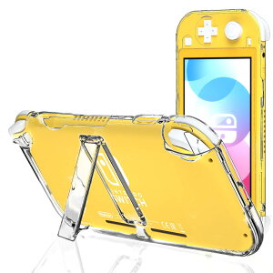 �y���������zECHZOVE Nintendo Switch Lite�p�N���A�P�[�X �L�b�N�X�^���h�t�� �ی�n�[�h�P�[�X Nintendo Switch Lite�p �C�V���X�C�b�`���C�g�A�N�Z�T���[ �F�F�N���A�A�T�C�Y�F10.16 cm x 24.38 cm x 3.30 cm