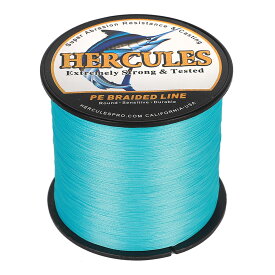【送料無料】ヘラクレス(HERCULES) peライン 釣り糸 4本編み 釣りライン コシがある pe 0.2号 0.4号 0.8号 1号 1.5号 3号 4号 5号 6号 7号 8号 10号 12号 X4 100m 150m 200m 300m 500m 1000m 1500m 2000m 釣り ライン 釣 色：ブルー、サイズ：0.8号-[4.5kg/10lb/Φ0.12]