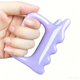【送料無料】かっさプレート かっさ 取っ手付き 色：すみれいろ