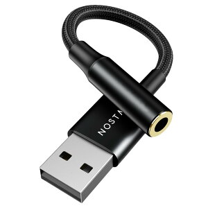 �y���������zNOSTALSIC USB �I�[�f�B�I �ϊ��A�_�v�^ USB2.0 to 3.5mm �C���z���W���b�N �ϊ� �O�t�� �T�E���h�J�[�h DAC���� 24bit/96KHz�Ή� 4�� TRRS Windows/Mac OS/PS4/PS5/Linux/Chromebook���Ή� �y���{��Ɓz �F