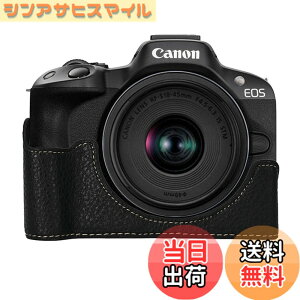 �y���������z�L���m���p Canon EOS R50�p �J�����n�[�t�P�[�X BEADY �J�����P�[�X PU ���U�[ EOS R50 �n���h �O���b�v �p �ی�J�o�[ �u���b�N �F�F�u���b�N