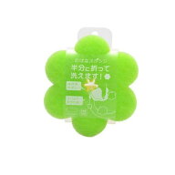 【3980円以上で注文可能】マーナ キッチン用 おはなスポンジ グリーン 1個入 (K364G)