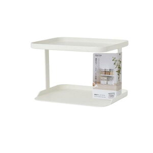 【3980円以上で注文可能】マーナ 調味料ラックワイド ホワイト 2段 (K-774W)