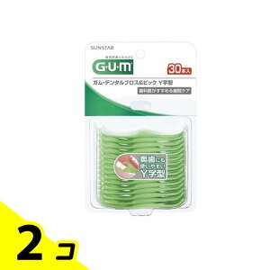 【送料無料!(地域限定)】GUM ガム・デンタルフロス&ピック Y字型 30本入 2個セット