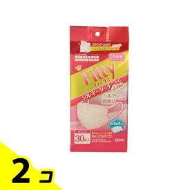 【送料無料！（地域限定）】フィッティ シルキータッチ 耳ゴムふわり ケース付 やや小さめ ピンク 30枚入 2個セット