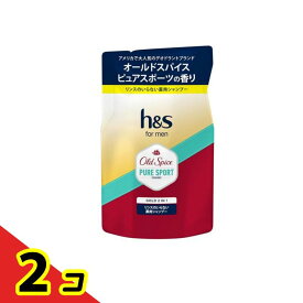 【送料無料！（地域限定）】h&s for men ゴールド 2in1 リンスのいらない薬用シャンプー オールドスパイスピュアスポーツ 詰め替え用 300g 2個セット