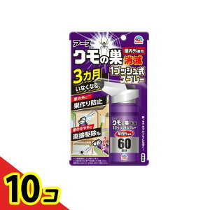 【送料無料!(地域限定)】アース クモの巣消滅 1プッシュ式スプレー 屋内外兼用 60回分 (80mL) 10個セット