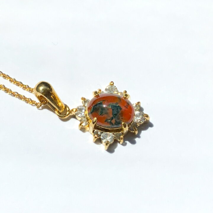 楽天市場】苔めのう ネックレス | 赤めのう 瑪瑙 メノウ agate 