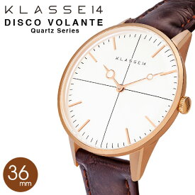【正規販売店 2年保証】 klasse14 クラスフォーティーン 腕時計 クラス14 メンズ レディース DISCO VOLANTE 36mm ディスコボランテ クォーツ ROSE GOLD/BROWN ブランド ペアウォッチ プレゼント ギフト DI16RG001W