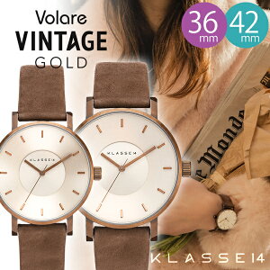 �y�����΂̓�����N�[�|���z�y���K�̔��X 2�N�ۏ؁z klasse14 �N���X�t�H�[�e�B�[�� �r���v �N���X14 ���f�B�[�X �����Y volare Vintage Gold Brown 36mm 42mm ���B���e�[�W �S�[���h VO18VG001W VO18VG001M ���U