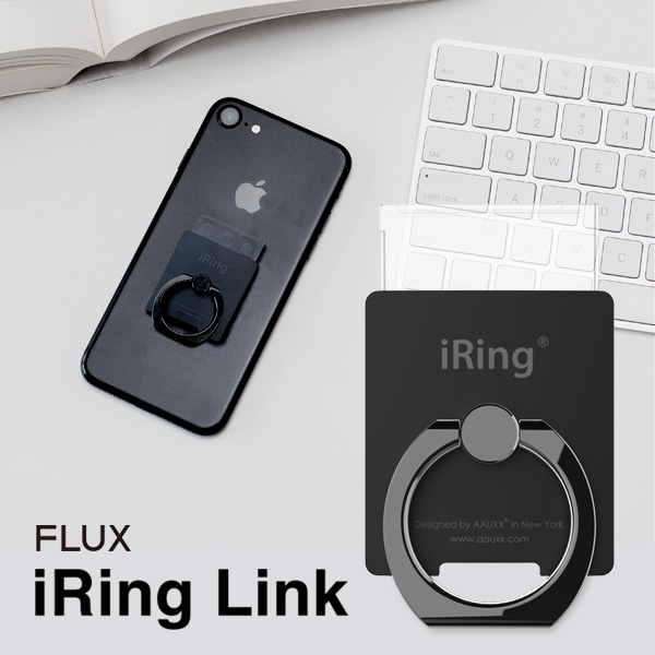 ワイヤレス充電にも便利なスライド着脱可能シリーズ FLUX iRing 引出物 Link 最安値 アイリング リンク iPhone Android アンドロイド 着脱可能 バンカーリング スタンド リング 落下防止 メール便OK スマホ AAUXX