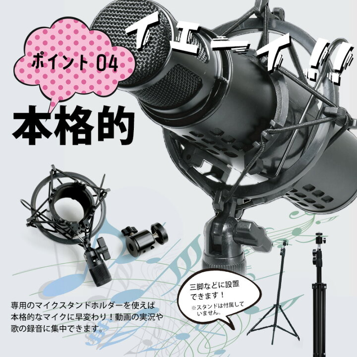 楽天市場】【4/4 20:00~4/10 1:59エントリーでP10確定】カラオケマイク  