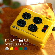 【限定100円OFFクーポン】FARGO ファーゴ 電源タップ スチールタップ STEEL TAP AC4個口 延長コード 壁か…
