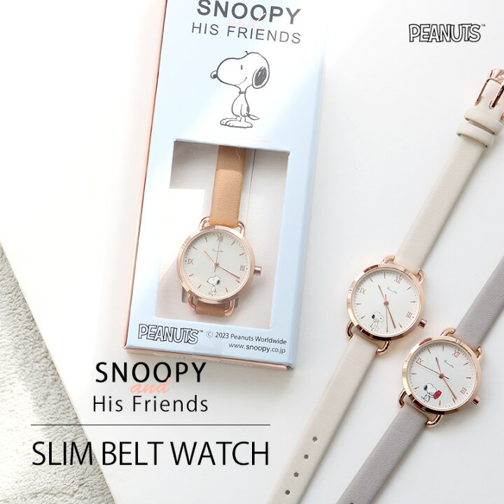 楽天市場】SNOOPY スヌーピー 腕時計 スリムベルトウォッチ 