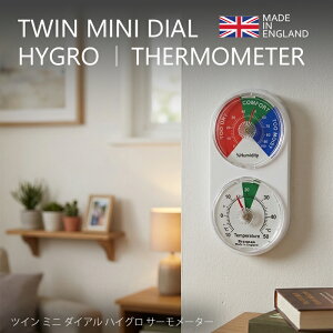 Twin Mini Dial Hygro Thermometer �c�C�� �~�j �_�C�A�� �n�C�O�� �T�[�����[�^�[ Brannan �����x�v ������� �A�i���O ���x�v ���x�v �p�� �C�M���X �Ǌ|�� ���^ ���g�� �C���e���A �R���p�N�g �v���[��