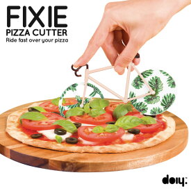 【今週末限定クーポン】doiy. FIXIE PIZZA CUTTER フィクシーピザカッター キッチン グッズ フィックスバイク 調理道具 ドンキー ステンレス pizzza ピザ おしゃれ おもしろ 自転車 カラフル スタンド付 パッケージ おもしろ雑貨 ギフト プレゼント