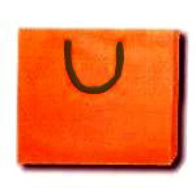 紙袋（手提げ袋）ブライトバッグオレンジ 1枚（ショート／33×30×10cm）