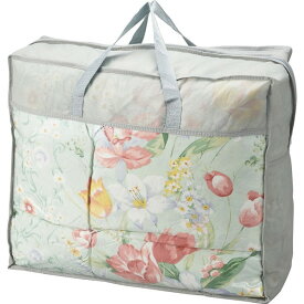 花浪漫 羽根ふとんバッグ入り(グリーン／ダウン10%)＜15000＞ギフト お祝い プレゼント 誕生日 引き出物 引越し祝い 新築祝い 出産祝い 結婚祝い 贈答品【送料込み(北海道、沖縄不可)】