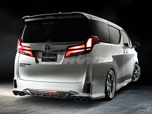 アドミレイション アルファード アルファードハイブリッド 30系 後期 リアアンダー スポイラー 左右デュアル出し用 FRP 未塗装 ADMIRATION RICERCATO リチェルカート