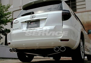 エルフォード ヴァンガード ACA33 後期 スプリット4本出しマフラー ステンレス 未塗装 Elford