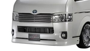 シルクブレイズ ハイエース/レジアスエース 200系 後期 フロントリップスポイラー FRP/黒ゲルコート 未塗装 SB-HI4MC-FL SilkBlaze MINIVAN FRONT LIP ミニバンフロントリップ