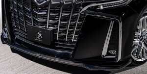 シルクブレイズ 30系 アルファード AGH30W 後期 フロントリップスポイラー タイプS WETカーボン 塗装済 TSR3AS-FSC SilkBlaze