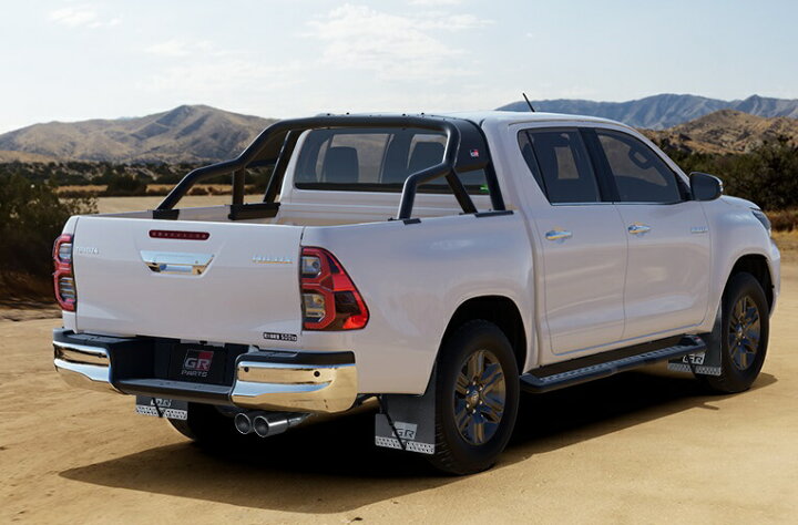 楽天市場】TRD ハイラックス GUN125 マッドフラップ ブラック MS328  