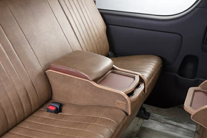 カズキオート ハイエース 200系 アンティーク セカンドシートコンソールボックス kazukiauto BUAN COMFY ブアンコンフィー シンシアモール ハイエース200標準 セカンドシートコンソールボックス ブラック