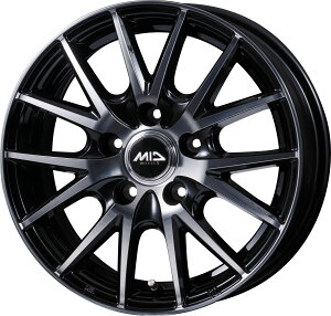 15�C���` 4H100 4.5J+45 4�� �z�C�[�� 1�{ �u���b�N�|���b�V�� SQ27 MID WHEELS �}���J�T�[�r�X