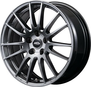 17�C���` 4H100 6.0J 6J+40 4�� �z�C�[�� 4�{ ���^���b�N�O���[ GriD �O���b�h MID WHEELS �}���J�T�[�r�X