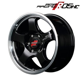 16インチ 6H139.7 6.5J+38 6穴 RMPレーシング R05HC ホイール 4本 1台分セット ブラックリムDC MID RMP RACING R05HC MA