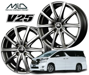 16�C���` 4H100 6.0J 6J+43 4�� �z�C�[�� 1�{ ���^���b�N�O���[ MID WHEELS V25