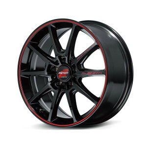 MID RACING R25Plus �z�C�[�� 18�C���` 5H114.3 8.5J+45 1�{ �u���b�N/�������b�h���C�� �}���J