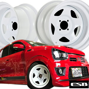 16インチ 5H112 8J+20 5穴 CLS TC01 鉄ちん テッチン スチールホイール 4本 ホワイト ESB