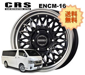 16インチ 6H139.7 6.5J+38 6穴 1本 ハイエース ホイール ENCM-16 CRS ESSEX エセックス ブラック
