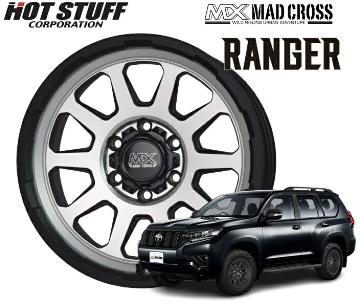 一部予約販売】 16インチ 6H139.7 6.5J 38 6穴 4本 マッドクロス レンジャー ホイール MAD CROSS RANGER HOT STUFF ホットスタッフ マットブラック econet.bi