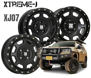 14インチ 4H100 4.5J+43 4穴 4本 ホイール XTREME-J XJ07 MLJ サテンブラック KY