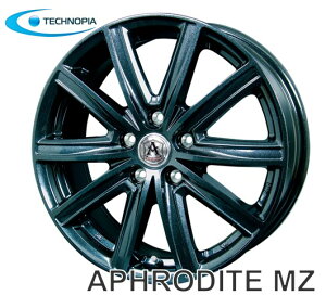 16インチ 5H114.3 6.5J+38 5穴 アフロディーテ MZ ホイール 4本 ディープメタル TECHNOPIA APHRODITE MZ 個人宅追加金有 S