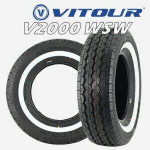 15C�C���` 205/70R15C 106/104R 1�{ �T�}�[�^�C�� �z���C�g���{�� ���B�c�@�[ �u�C �j�Z�� VITOUR V2000 WSW