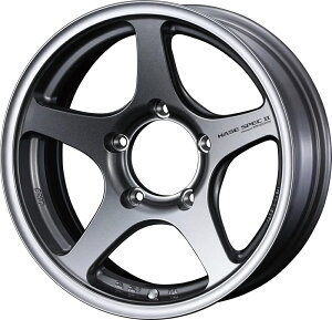 16インチ 5H139.7 6.0J 6J-5 5穴 ウェッズ ハセ スペック ジムニーシエラ 用 ホイール 4本 ライトガンメタリック WEDS HASE SPEC 2