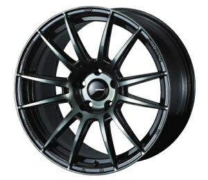 18インチ 5H100 7.5J+45 5穴 ホイール 4本 WBC ウォースブラッククリアー WEDS WedsSport SA-62R