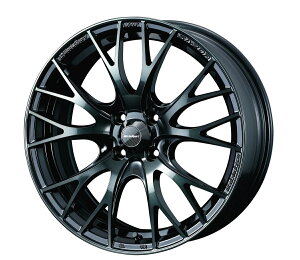 17インチ 4H100 7.0J 7J+50 4穴 ホイール 4本 WBC ウォースブラッククリアー WEDS WedsSport SA-20R