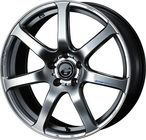 18インチ 5H112 8.0J 8J+42 5穴 ウェッズ レオニス ナヴィア ゼロセブン ホイール 4本 ハイパーシルバーブラック HSB WEDS LEONIS NAVIA 07